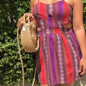 MINKPINK  Mexican/Boho cutout sweetheart dress M